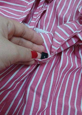 Dantel Detaylı Pembe Çizgili kadin Tulum - Görsel 6