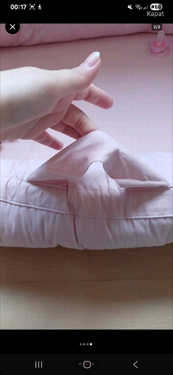 Pembe Pastel Bebek Uyku Yatağı - Görsel 2