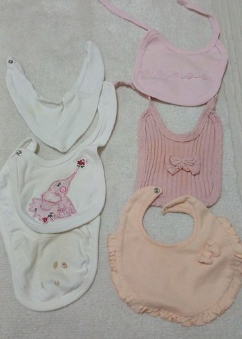 Nakışlı Pembe Bebek Önlükleri Seti - Görsel 2