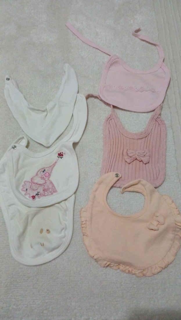 Nakışlı Pembe Bebek Önlükleri Seti - Görsel 2