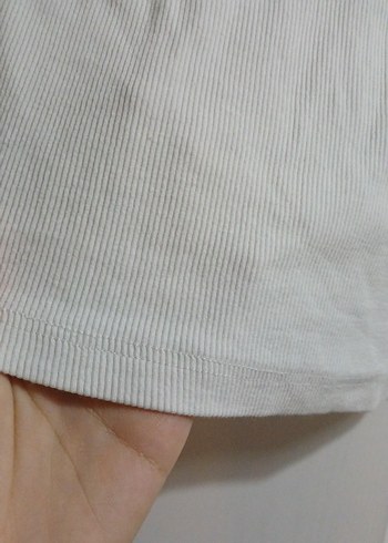 Beyaz Uzun Kollu İnce Triko Kazak - Görsel 4