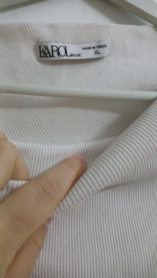 Beyaz Uzun Kollu İnce Triko Kazak - Görsel 5