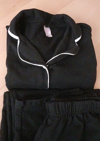 Erkek Siyah Uzun Kollu Rahat Pijama Takımı - Görsel 3