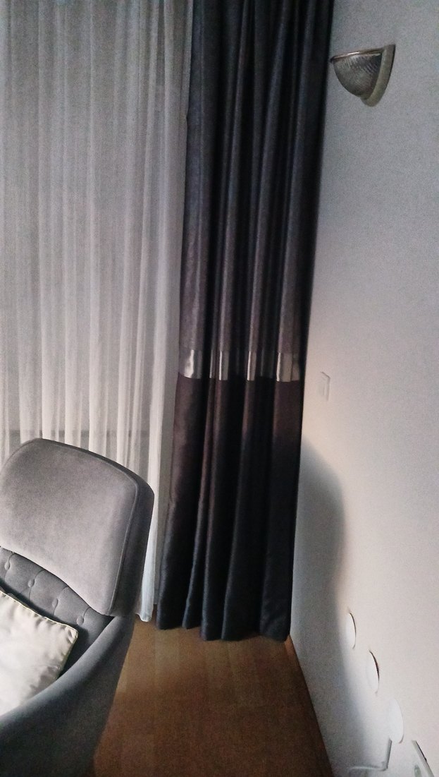 Modern Gri Düz Fon Perde - Görsel 2