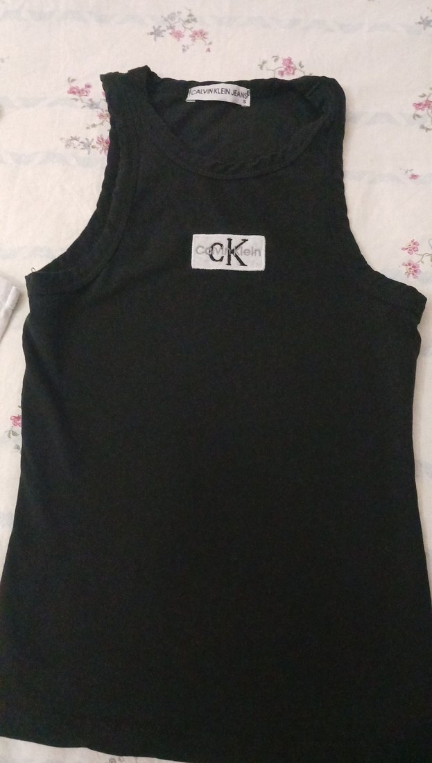 Siyah Mini Crop Top, Askısız, Pamuk - Görsel 2