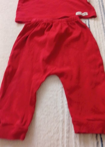 Kırmızı Bebek Uzun Kollu Takım - Görsel 2