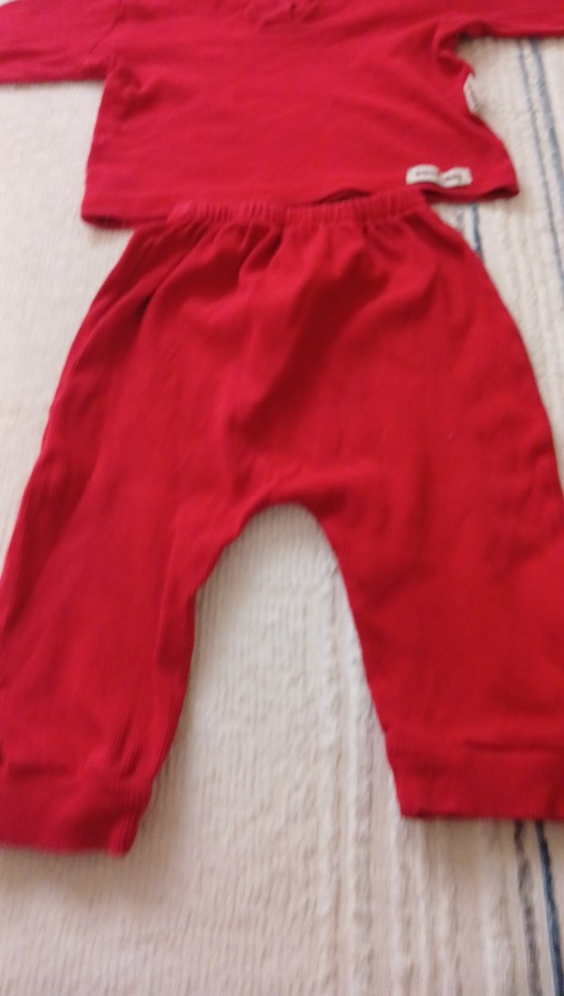 Kırmızı Bebek Uzun Kollu Takım - Görsel 2