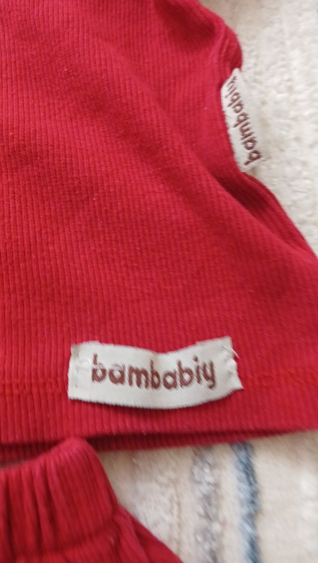 Kırmızı Bebek Uzun Kollu Takım - Görsel 4