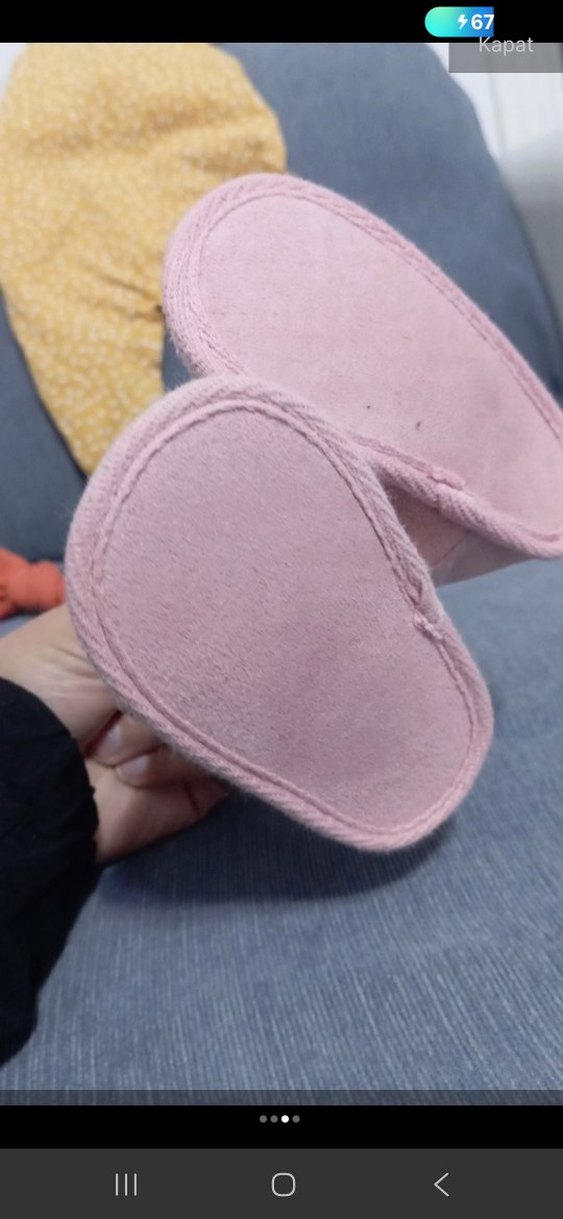 Kız Çocuk Pembe Kürklü Sıcacık Panduf - Görsel 3