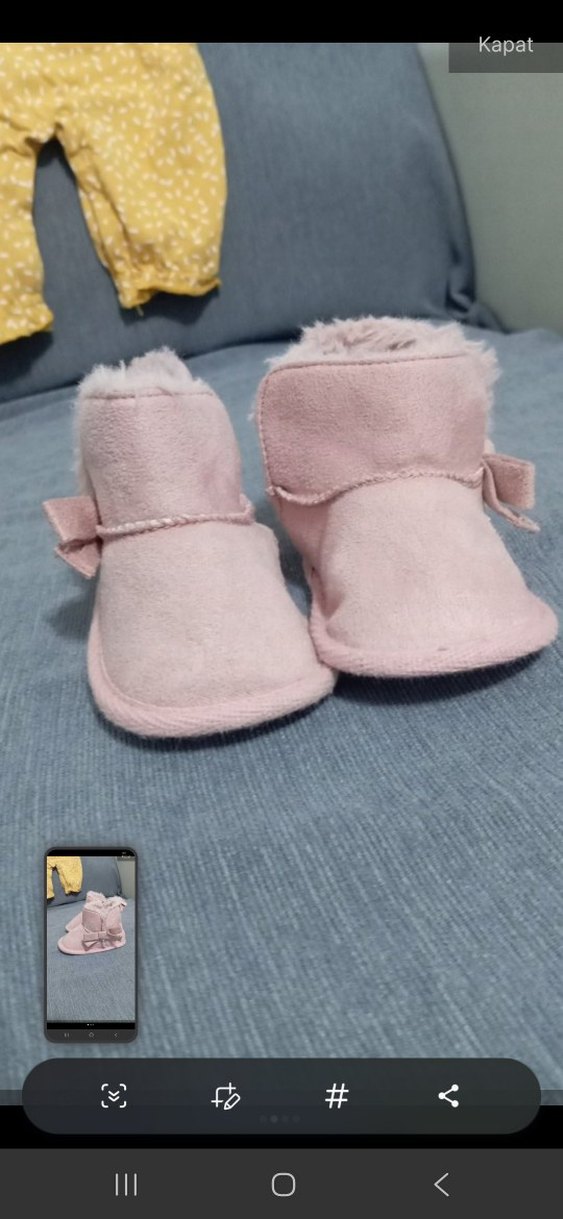 Kız Çocuk Pembe Kürklü Sıcacık Panduf - Görsel 2