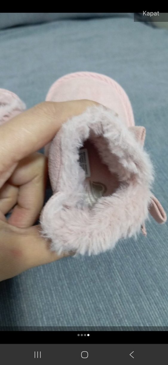 Kız Çocuk Pembe Kürklü Sıcacık Panduf - Görsel 4