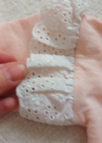 Nakışlı Dantel Detaylı Pembe Bebek Takımı - Görsel 4