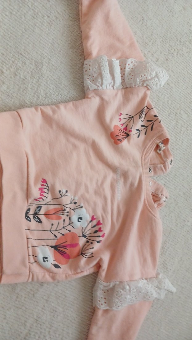 Nakışlı Dantel Detaylı Pembe Bebek Takımı - Görsel 3