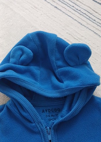 Kapüşonlu Mavi Erkek Çocuk Ceketi - Görsel 5