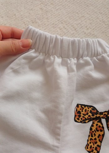 Kız Çocuk Beyaz Rahat Kesim Pantolon - Görsel 3
