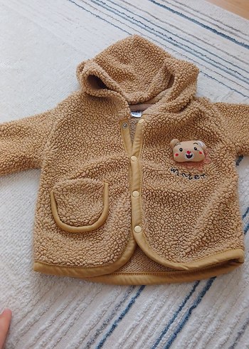 Kapüşonlu Kahverengi Erkek Çocuk Ceket - Görsel 2
