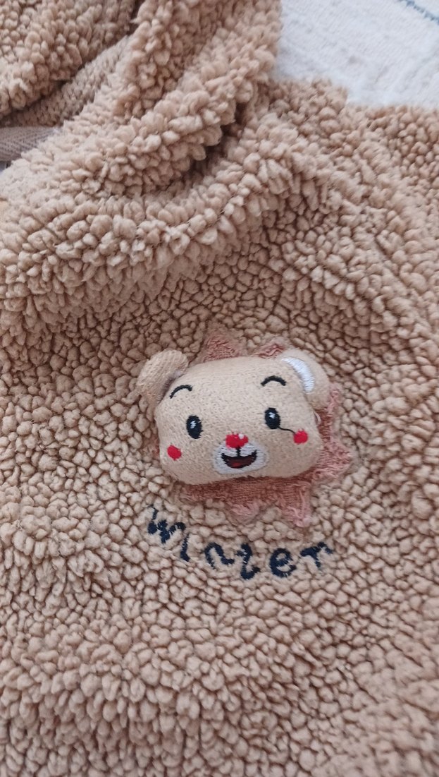 Kapüşonlu Kahverengi Erkek Çocuk Ceket - Görsel 3