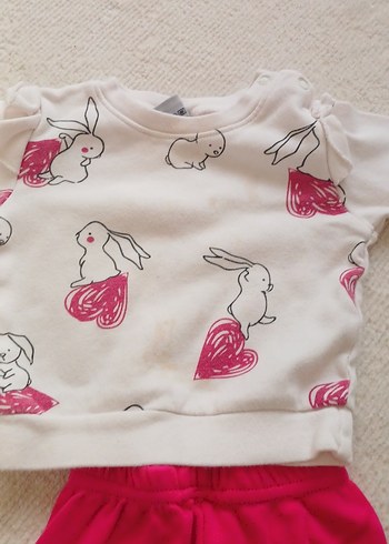 Pembe Uzun Kollu Örgü Bebek Kız Takımı - Görsel 3