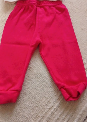 Pembe Uzun Kollu Örgü Bebek Kız Takımı - Görsel 2