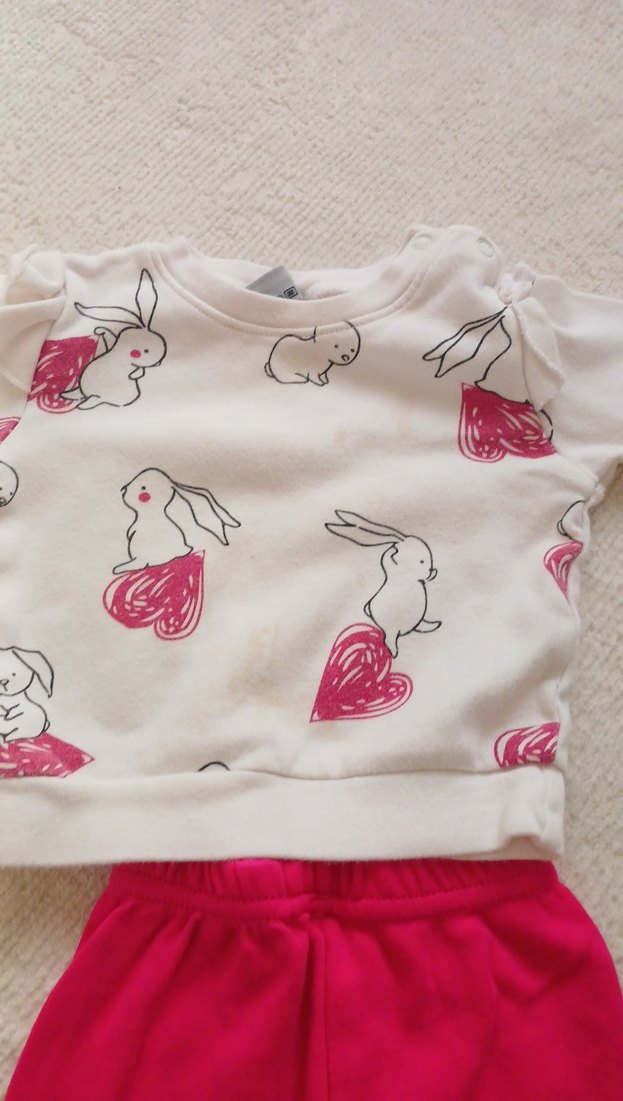 Pembe Uzun Kollu Örgü Bebek Kız Takımı - Görsel 3