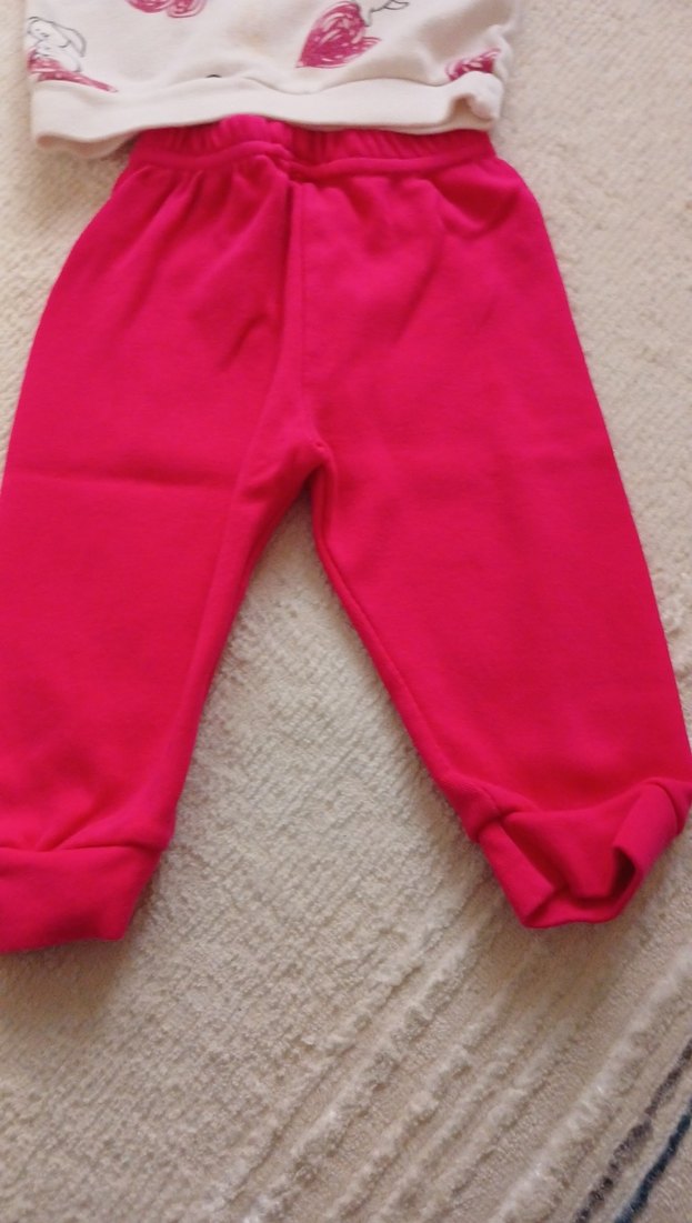 Pembe Uzun Kollu Örgü Bebek Kız Takımı - Görsel 2