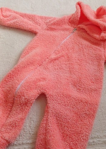 Fermuarlı Pembe Bebek Kız Tulum - Görsel 5