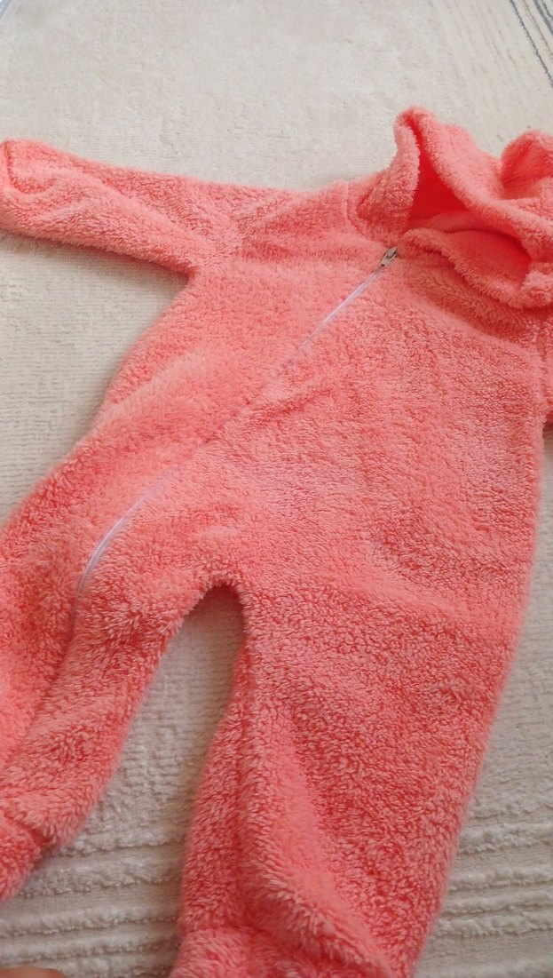 Fermuarlı Pembe Bebek Kız Tulum - Görsel 5