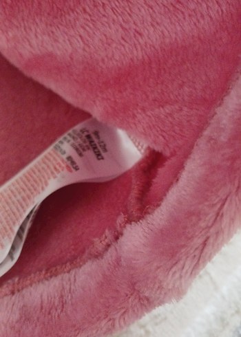 Kız Çocuk Kapüşonlu Pembe Peluş Ceket - Görsel 4