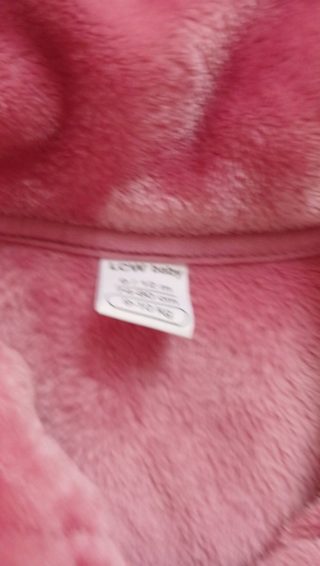 Kız Çocuk Kapüşonlu Pembe Peluş Ceket - Görsel 3