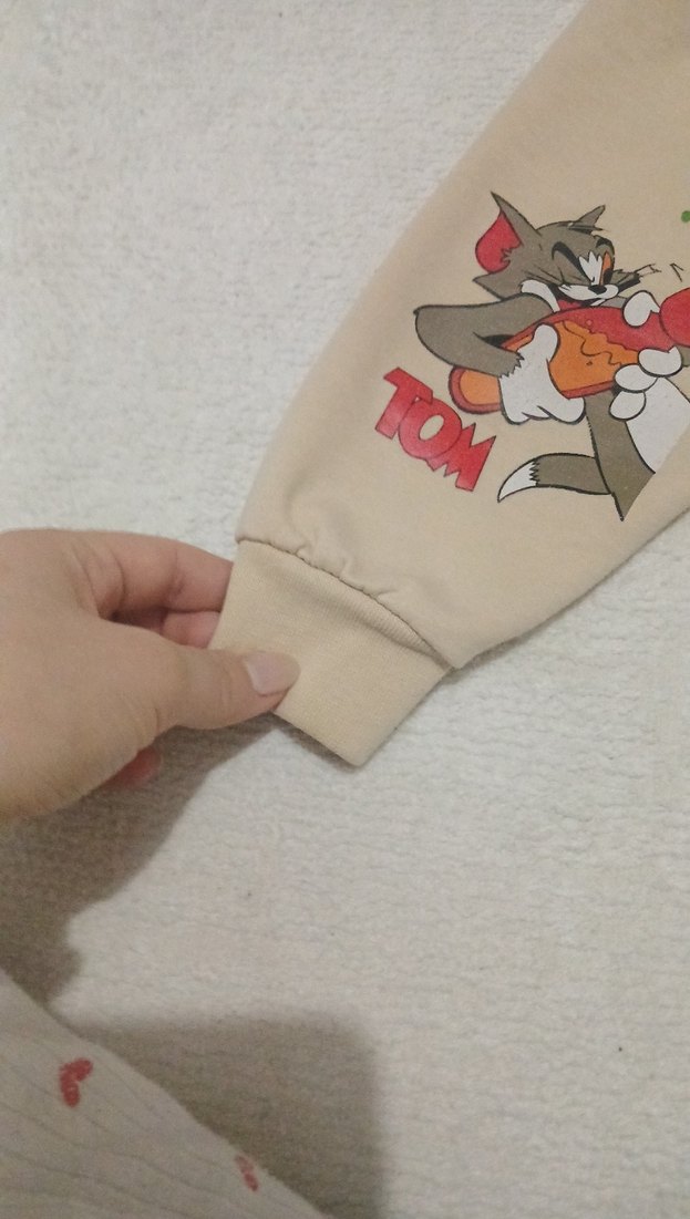 Tom ve Jerry Baskılı Kahverengi Çocuk Takımı - Görsel 4