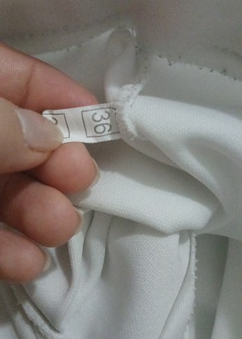 Beyaz Kadın Kumaş Pantolon Regular Fit - Görsel 3