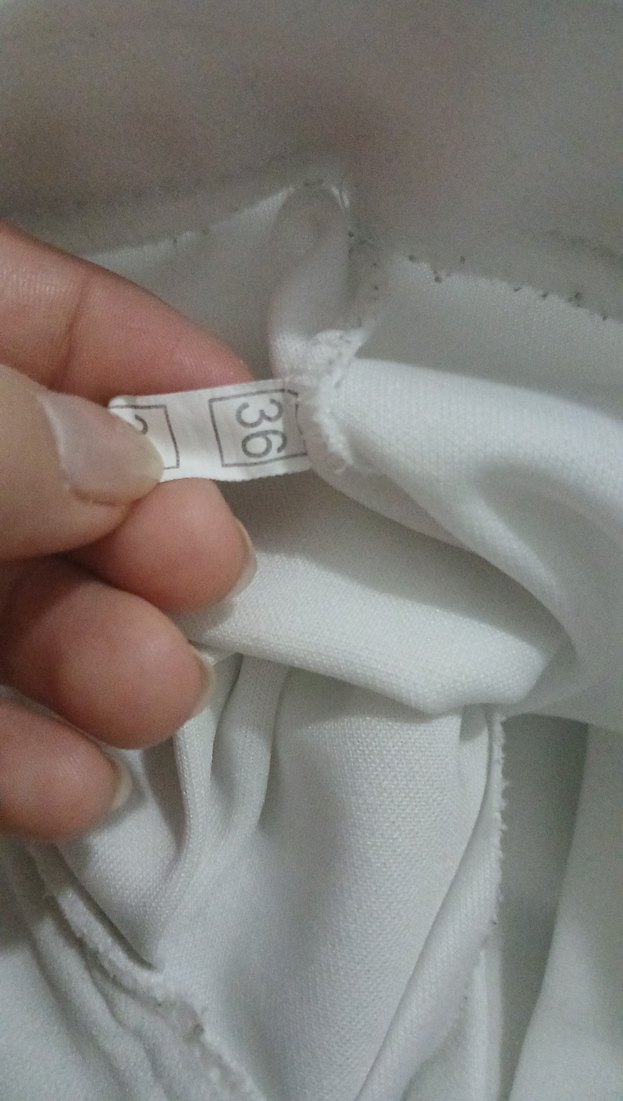 Beyaz Kadın Kumaş Pantolon Regular Fit - Görsel 3