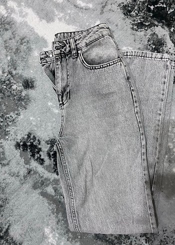 Twist Acik Gri Yikamali Rahat Denim Jean