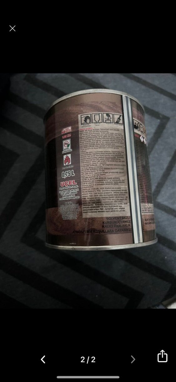 TEK Boya Koyu Meşe Ahşap Koruyucu Vernik - Görsel 2