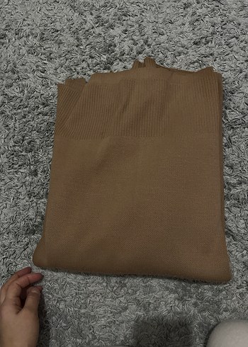 Kahverengi Kadın Midi Kazak - Görsel 2