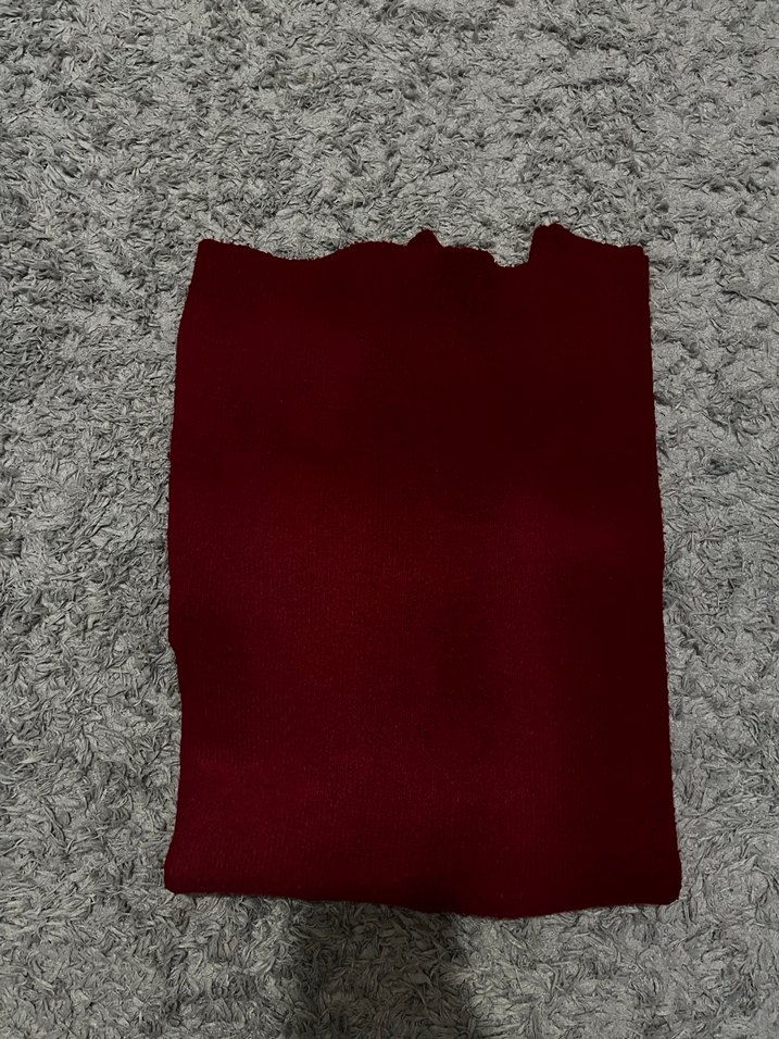 Bordo Düz kazak - Görsel 2