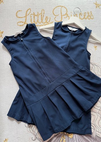 Kız Çocuk Lacivert Pilili Kolsuz Elbise(ikitane satılıyor) - Görsel 2