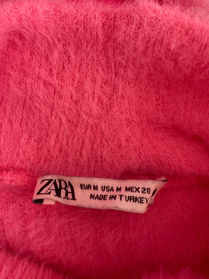 Pembe Boğazlı Kısa Kollu Kadın Kazak - Görsel 2