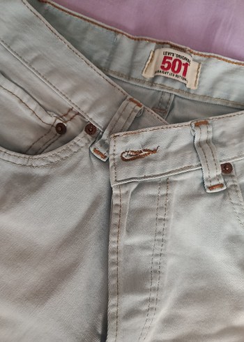 Levis 501 Acik Mavi Denim Jean