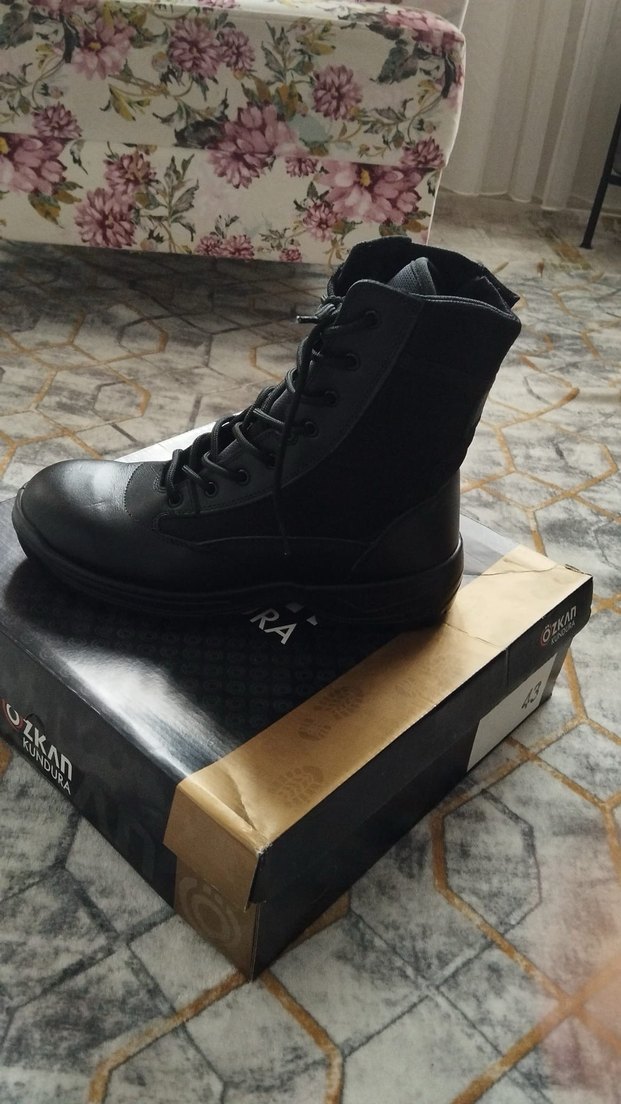 2 adet Siyah Erkek Kauçuk Bağcıklı Bot - Görsel 4