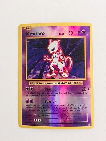 Mewtwo pokemon kartı