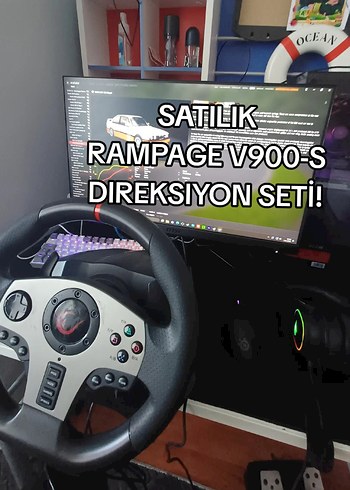 Rampage V900-S Oyun Direksiyon Seti