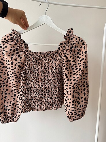 s Beden Leoparlı bluz
