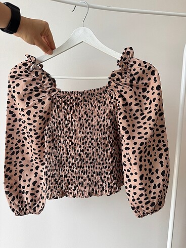s Beden çeşitli Renk Leoparlı bluz