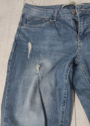 26 Beden Kadın Mavi Midi Kot Pantolon