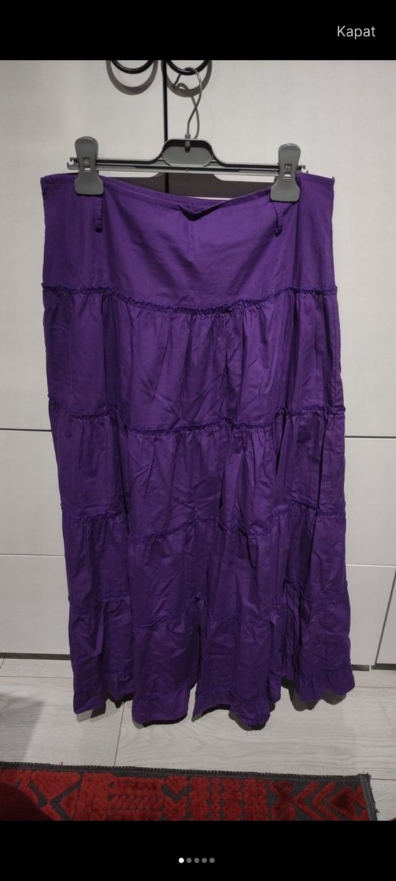 Kadın Bohem Uzun Yeşil Etek - Görsel 2