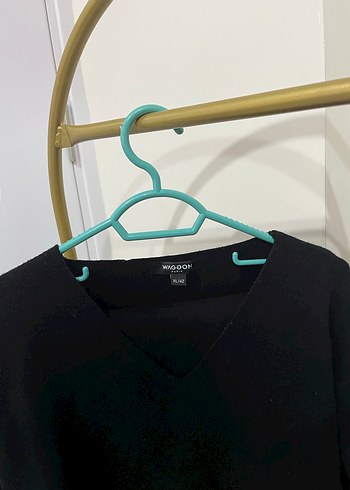 Siyah Midi Kadın kalın triko takım - Görsel 3