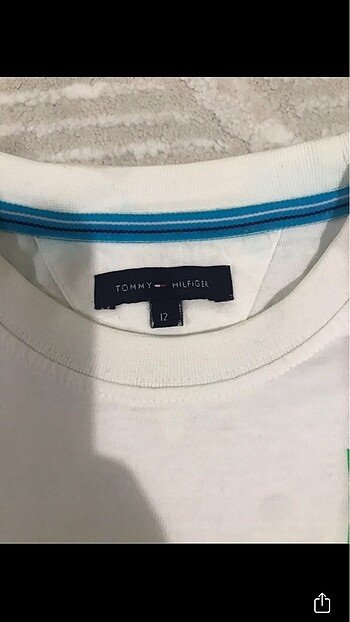 11-12 Yaş Beden beyaz Renk TOMY Hilfiger 12 yaş erkek çocuğu tshirt