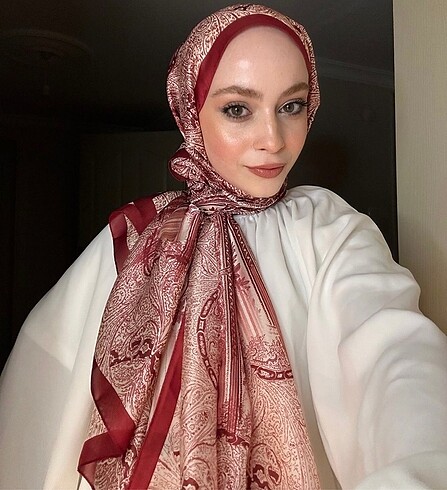 Etro etnik desen şal bordo