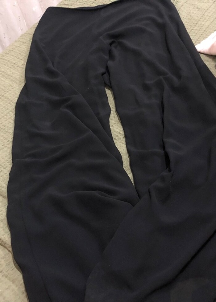 Şifon siyah pantolon  40 -42 beden - Görsel 3